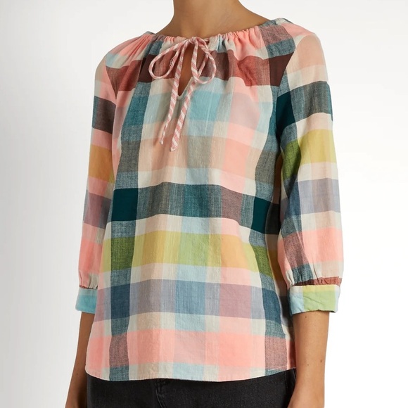 Ace & Jig Cotton Checked Rosa Top in Crown - Picture 4 of 6